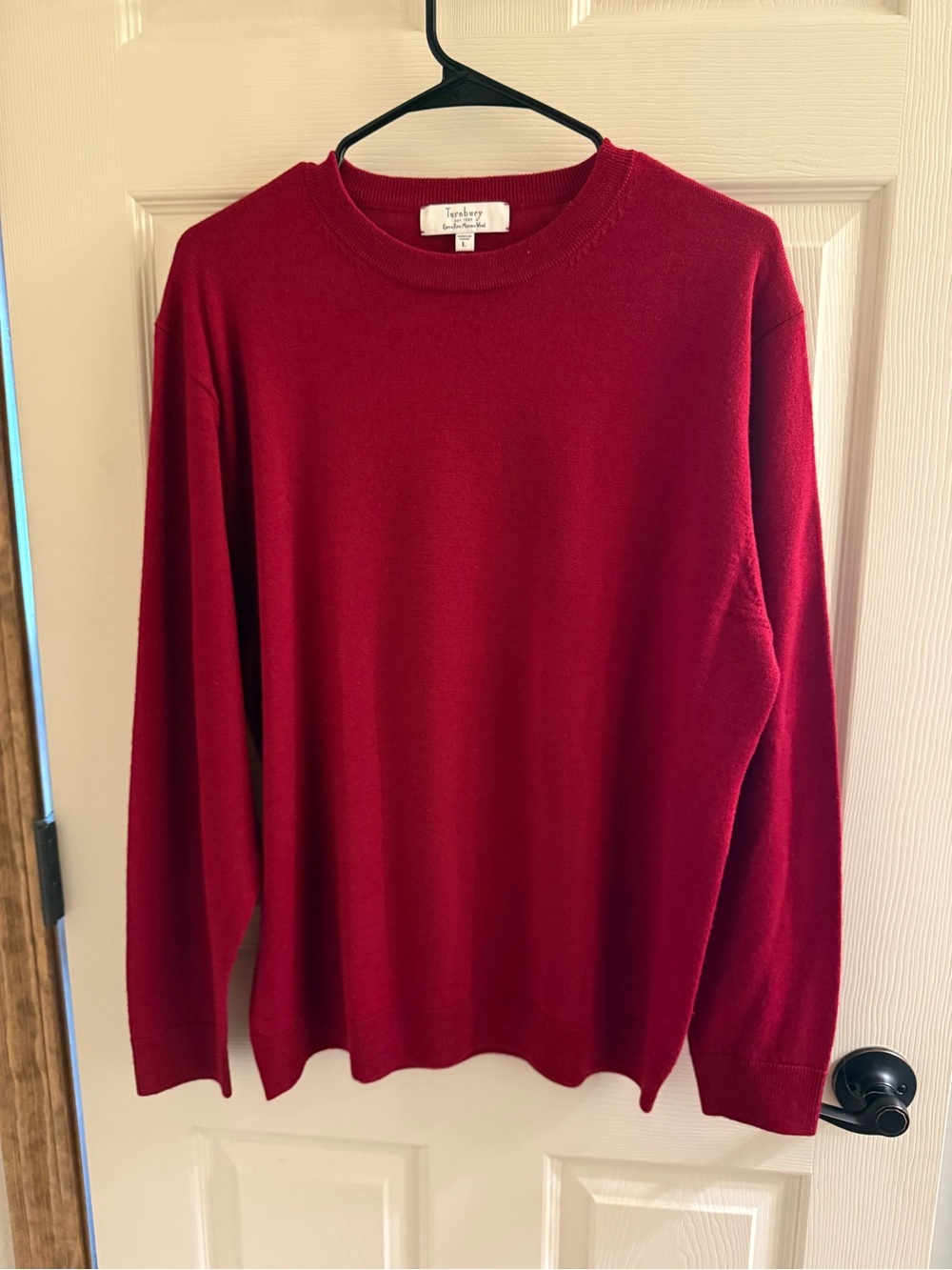 Twelve by Twelve Men's Crewneck Sweater in Deep Red